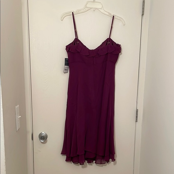 Donna Ricco Purple Ruffle Dress - Picture 1 of 8